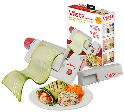 Vasta Veggie & Fruit Sheet Slicer, Stainless Steel Blade, 2 Attachements