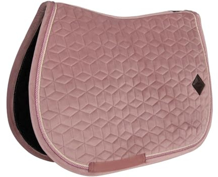 Tapis de selle PONY - Vieux rose - Velours - Saut d'obstacles