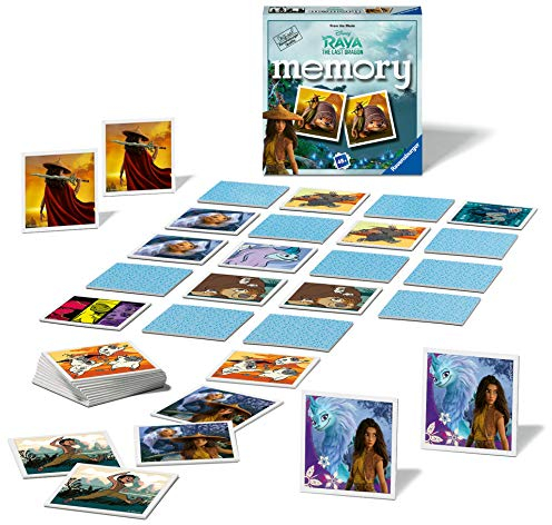 Ravensburger Raya & The Last Dragon Mini-Memory-Spiel – Passende Bilder-Snap-Paare Spiele für Kinder ab 3 Jahren