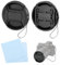 2er-Pack 62-mm-Objektivdeckel mit Reinigungstuch und Seil für Nikon Canon Fuji Sony DSLR, kompatibel mit Nikon NIKKOR Z 35 mm 1:1,8 S-Objektiv und anderen 62-mm-Gewindeobjektiven