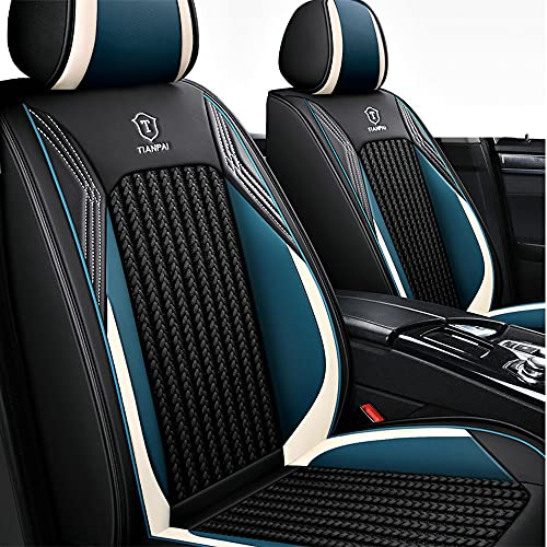 Maipula Allwetter-Autositzbezug Für VW for Volkswagen Touran 5seats 5 Sitze ,Kunstleder Autositzbezüge Full Set,blau