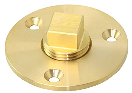 Lenzstopfen aus Messing - Mit Vierkanntschraube Ø 55 mm