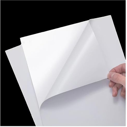 35 Sheets A4 White Waterproof Self Adhesive Inkjet Vinyl Sticker Paper, Sticky Glossy Label Image Printing Paper Sheet, Laser and Inkjet Printable for DIY Stickers