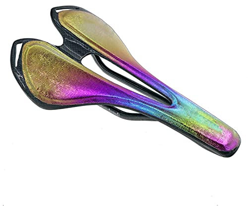 Bunte Carbon-Faser-Rennrad-Sattelkissen Leichter, bequemer Fahrradsitz mit PU-Lederbezug für MTB-Rennrad