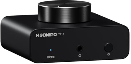 TP10 Phono-Vorverstärker für Plattenspieler, Mini-Amp, Stereo, Audio, Hi-Fi-Phonograph-Vorverstärker mit Cinch-Eingang, Cinch-Eingang, 3,5-mm-Ausgang und geräuscharmem Betrieb, angetrieben durch DC 12
