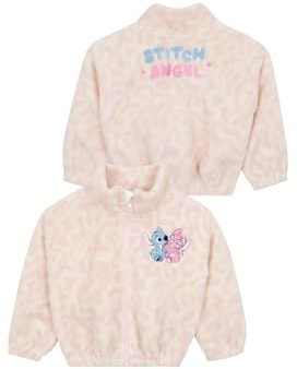 Disney Stitch Jacka | Fleecejacka för Flickor | Lilo och Stitch Teddyjacka | Stitch Kläder för Flickor | Benfärgad 146