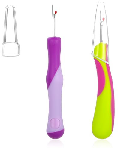 Xinjoduz 2 Stück Nähen Nahttrenner Gummi Nähzubehör Nahttrenner Auftrenner für Nähte Stichentferner Nähwerkzeuge Für Bastelbedarf Quilten Nähen