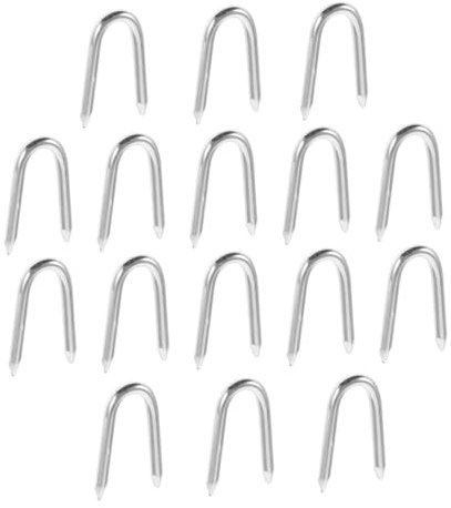 PRETYZOOM 200piezas Clavos Para Forma Clips Metálicos Para Fijación Malla De Alambre y Postes Metálicos Para De Alambre Granjas