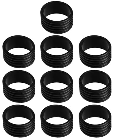 BUBEFSKD Lot de 10 anneaux de préhension pour raquette de tennis - Anneaux fixes - Pour bandes d'action - Poignée de tennis