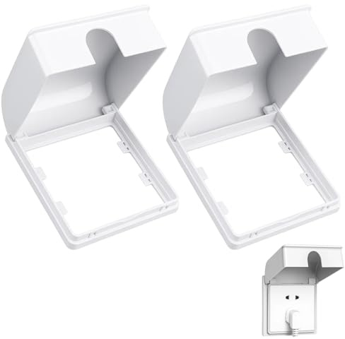 2 Pack Socket Covers, Plug Socket Covers UK, Waterproof Dustproof Electrical Outlet Protectors, 86 Type Safety Plug Covers for Sockets, Childproof Home Safety Accessories