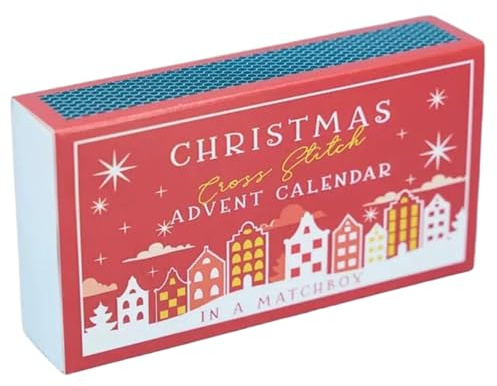 Calendario de Adviento de ganchillo 2025 Puntos de cruz Cuenta atrás Calendario de Adviento artesanal Kit de bordado para principiantes y amantes de las manualidades..