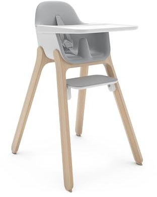 UPPAbaby High Chair for Baby | Ciro Chloe | Adjustable Baby Booster Seat | Baby & Toddlers 6 Months Plus | Dishwasher-Safe Tray | Portable High Chair Wooden Legs | Easy-Clean Feeding Chair to 15kg