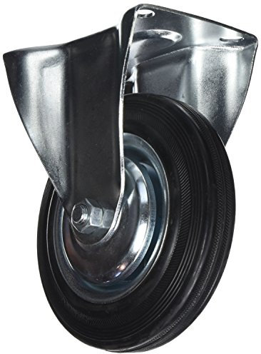 VOREL 87305 - rueda fija con 160 mm de caucho negro