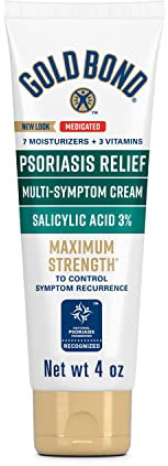 Gold Bond Multi-Symptom Psoriasis Relief Cream, 4 oz, Itchy Skin Relief