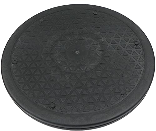 25cm Drehplattform Drehscheibe mit Stahlkugellagern 360 Grad Rotierende Plattenteller Mehrzweck Drehbar Plattform Diamantmuster Oberfläche für TV, Monitor, Küchengeräte UVM(Schwarz)