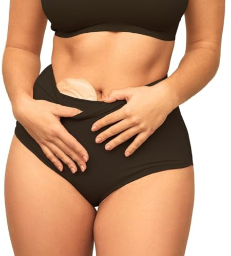 SIIL Culotte de stomie Noire Ostomy | Porte-Sac de stomie avec Poche intérieure pour sous-vêtements de Soutien pour stomie | X-Large