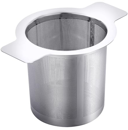 Leden Extra Fine Mesh Tea Strainer Stainless Steel Tea Infuser Steeper for Loose Leaf Tea and Coffee, Tea Filter with Large Capacity for Tea Cups, Teapots, Mugs, Double Handles