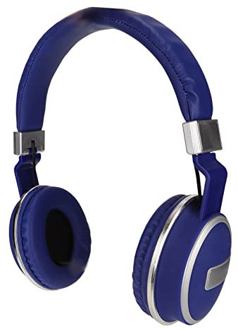 Annadue Auriculares Bluetooth para Colocar sobre Las Orejas, Sonido Estéreo, Auriculares Inalámbricos para Juegos con Micrófono para Teléfono Móvil, PC, Portátil Y Notebook(Azul)