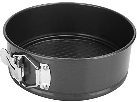 Stampo per torta, stampo per torta con fondo rimovibile, con fibbia antiaderente, teglia per pizza in acciaio al carbonio di forma rotonda per torte a strati, torte al formaggio(22 CM)