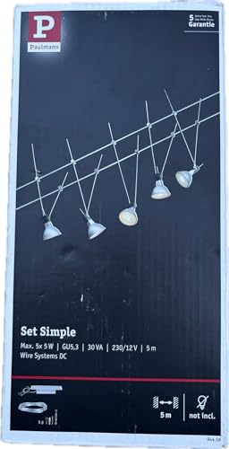 Paulmann - Sistema de cables (5 x 10 W, GU5,3, cromo)