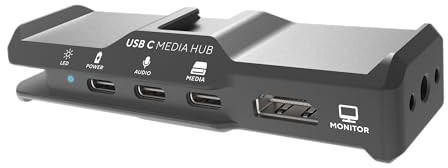 KONDOR BLUE | USB-C Media Hub Compatible with iPhone 15/16 | Mobile Video Rig, Full Sized HDMI for Monitoring & Workflows | Space Gray