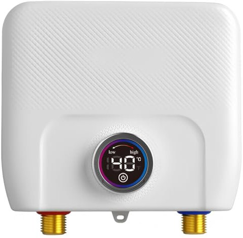 Chauffe-eau électriques 220V 6500W, Chauffe-eau électrique sans réservoir, Petit chauffe-eau instantané électrique économie d'eau Avec écran numérique, Pour cuisine, salle de bain, lavage
