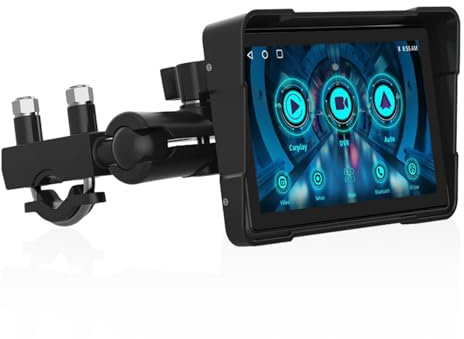 LMYSLCDW Carplay Sistema Navegación Moto para BMW R 1200 RT LE 2005-2018,Pantalla Táctil Portátil Navegación GPS Pantalla Mátic