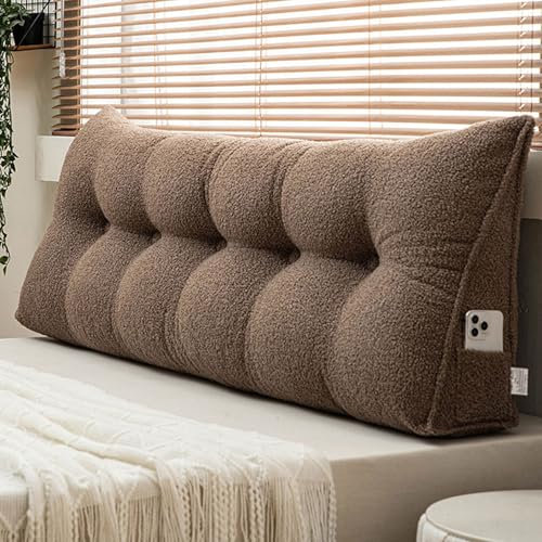 Xalteafe Lesekissen Bett Dreieckiges Rückenlehne,Keilkissen Bett Großes Rückenkissen,Bett Rückenstütze Keilform Rückenstützkissen,Keilkissen,für Bett Sofa Kopfteil Gepolstert Bettkissen