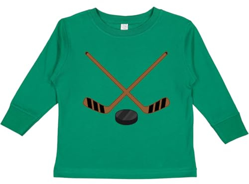 inktastic Sports Hockey Sticks Toddler Long Sleeve T-Shirt 4T Kelly Green 57e5