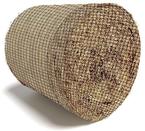 Filet à foin pour balles rondes, 5x5 pi de largeur de maille 4,5x4,5 cm Filet à nourriture à mailles serrées pour chevaux, filet à foin pour une alimentation adaptée aux animaux, filet pour balles