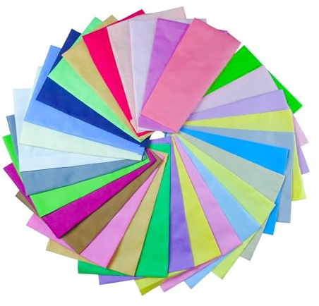BMZXCH 30 Stück Tessuti Stoffe Patchwork, Tessuti di Cotone per Cucire, Tinta Unita Bundle Tessuto Cotone Stoffa Arcobaleno Patchwork, Stoffe per Cucito Creativo Handgemachten (25 x 20 cm)