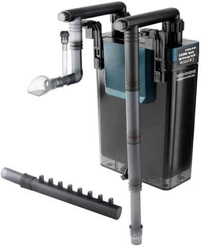 BAITAI Hang On Back Filter, Fish Tank Filter 650L/H, External Aquarium Filter with Quiet Multi-Stage Filtration, Adjustable Flow & Oxygen Circulation for 106–231L Medium & Large Tanks