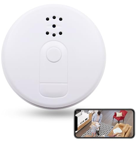 IKLOOCQ WiFi Hidden Spy Camera Smoke Detector Shaped, HD 1080P Small Secret Camera for Home Security, Wireless Nanny Cam Hidden Camera with Night Vision
