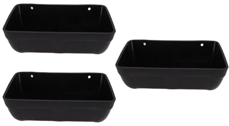 Fabater Aliments pour Poulets Suspendus Peu Encombrants Aliments pour Le Bétail de Troughplane pour L'élevage de Volailles (Black)