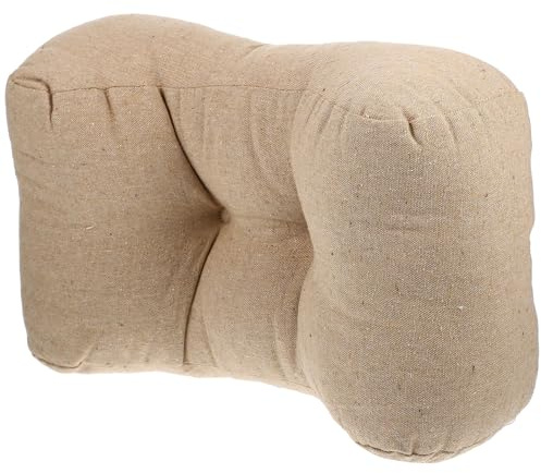 DEARMAMY Almohada Lumbar para Dormir Algodón PP y Tela de Lino, Cojín Cómodo para Silla de Oficina y Vehículo Que Alivia el Dolor Lumbar