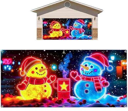 Copertura Natalizia Per Porta Del Garage Decorazione LED Per Party Da