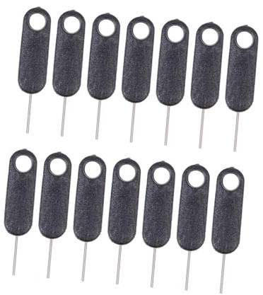 Happyyami 15 Piezas de Agujas para Extracción de Tarjeta Sim de Aleación de Aluminio, Herramienta Ligera y Resistente para Teléfonos Móviles y Tabletas