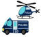 Applikationen - Kids and Hits - aufbügelbar Polizei farbig 2 St