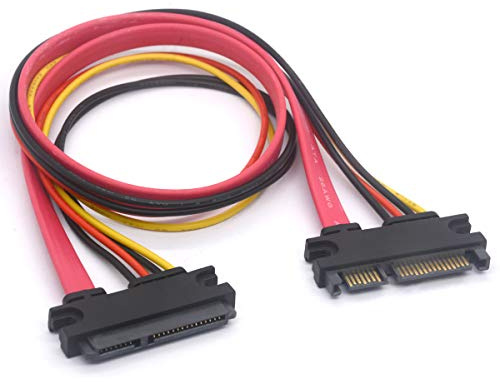 22 pin SATA Extension Cable 7+15 Sata Male to Female Data and Power Extender (30cm)