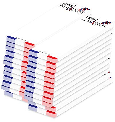 PRICARO Kellnerblock Restaurant Französisch, 24 Stück