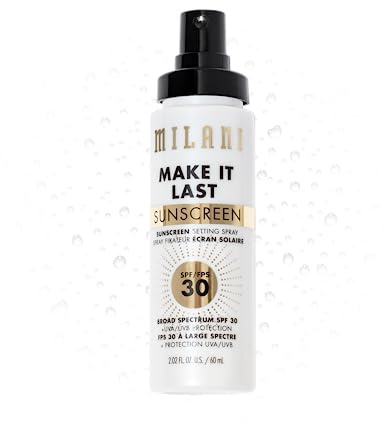 Milani Make It Last SPF30 Sun Protection Spray - Makeup Primer and Adjustment Spray with Sunscreen, Long Lasting Makeup Finishing Spray