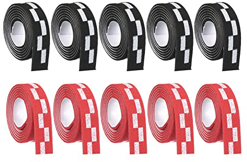 PATIKIL 18 Table Tennis Side Tape, 10 Pack Ping Pong Edge Tape Protect The Edges of Rubber and Blade for Paddles Racket, Red Black