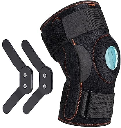 Thx4COPPER Genou Ajustable, Genouillère avec Queue Latérales Genou Stabilisateurs Ouverts, pour Randonnée, Escalade Support Sportif - L