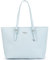 Princely London Shopper Beverly - Stylische Handtasche Damen - Geräumige Shopper-Tasche mit Reißverschluss & Innenfächern (Aqua, M)