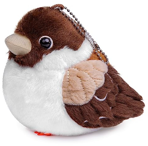 lilizzhoumax Spatz Kuscheltier 30cm/12”, Simuliertes Tier Spatz Plüschtier, Kawaii Kuscheltier Spatz, Realistische Spatz Vogel Plüschspie Spielzeug für Wilde Tiere, Geschenk für Freunde und Kinder