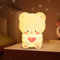 Pipihome Luce Notturna Bambini, Orso Lampada Notturna per Bambini, Kawaii Lampada Cameretta, Luce Comodino Neonato, Lampada a Batteria Portatile Lampada per Bambini Cameretta Regalo Neonato (A)