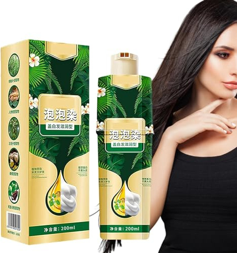 Bubble Plant Shampoo tintura per capelli, 200 ml, Instant Tintura per capelli, Plant Bubble Hair Dye, Shampoo per la casa, facile da lavare, crema per capelli per uomo e donna