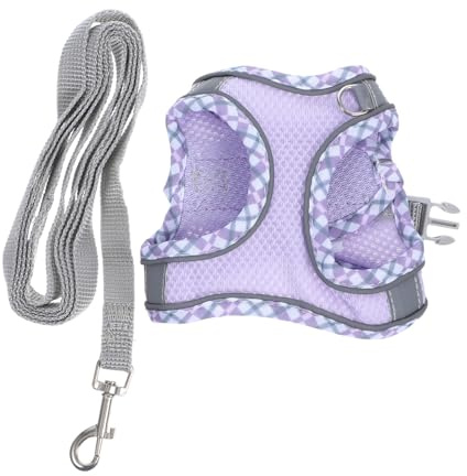 VILLFUL Harnais pour Chaton Ajustable Et Laisse Bandes Réfléchissantes, Gilet Résistant à L’Usure en Tissu Léger, Taille XXS, Promenade en Extérieur, Chat Domestique