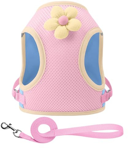 Pettorina per cuccioli, imbracatura per cani Harrnes | riflettente per gatti | Forniture traspiranti per animali domestici, cinghie per cuccioli in stile cartone animato, per viaggi