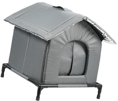 Aymzbd Katzenhaus für Draußen Winterfest Wasserdicht, Wetterfester Katzenhöhle Haustierhaus mit Plüschkissen, Warm Hundehöhle Waschbar Hundehaus Tierheim, Welpenhütte für Streunende Katzen, XL